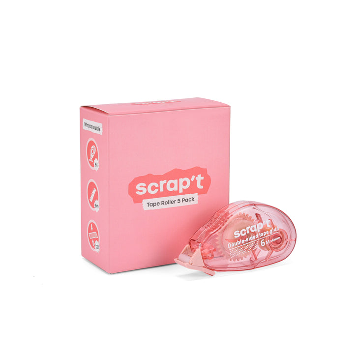 Glue Roller 5 Pack Double Sided Tape Dispenser