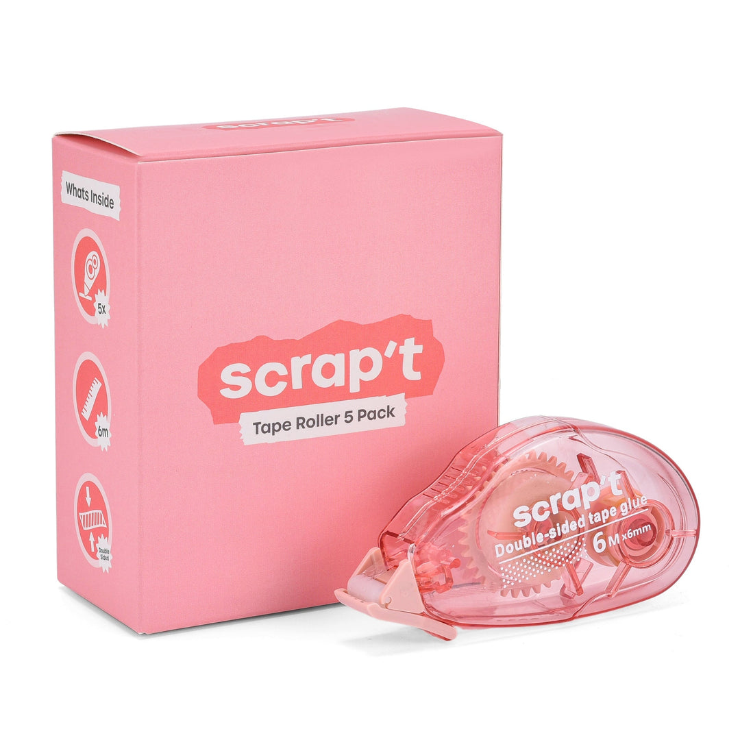 Scrap't glue roller 5 pack double sided tape dispensers