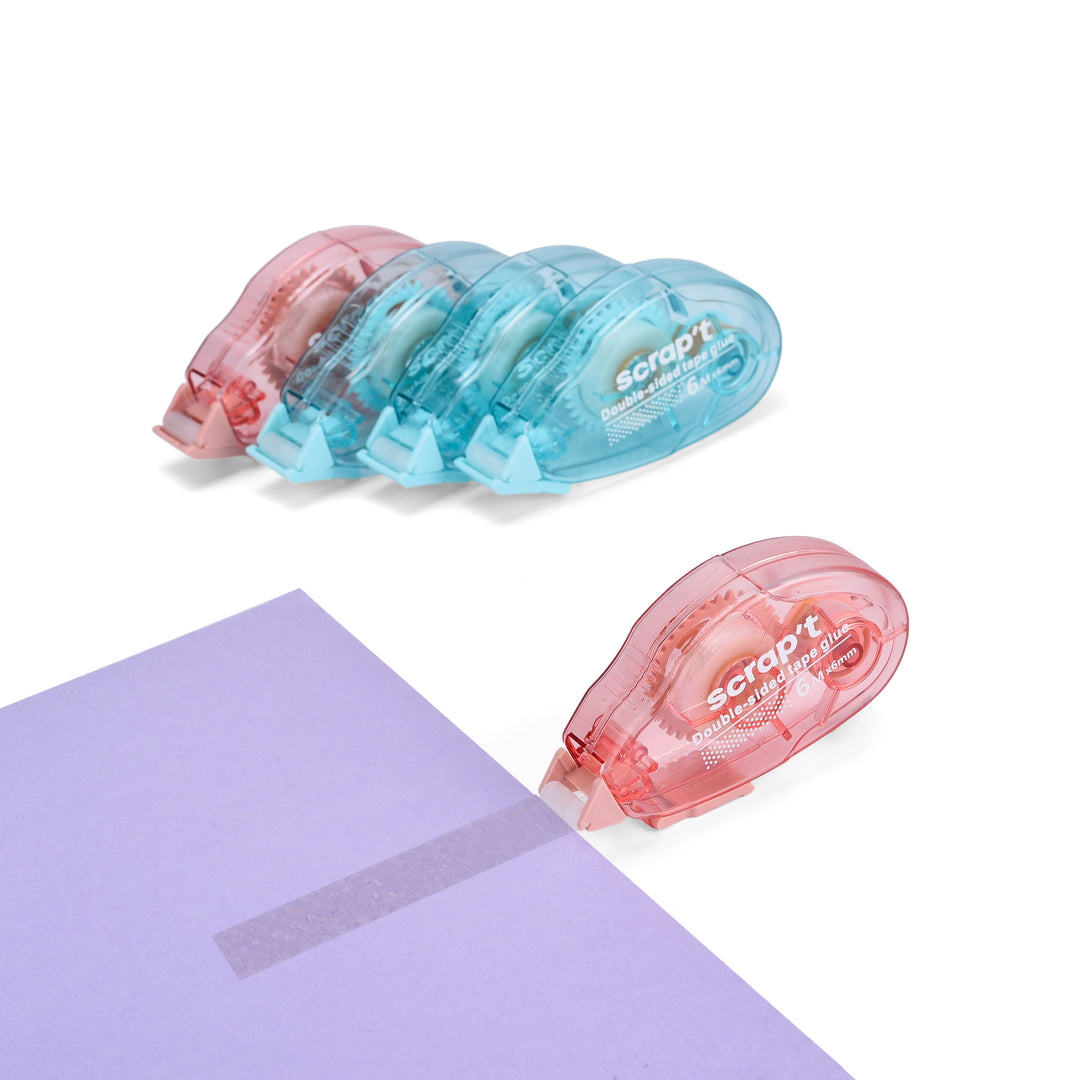 Glue Roller 5 Pack Double Sided Tape Dispenser