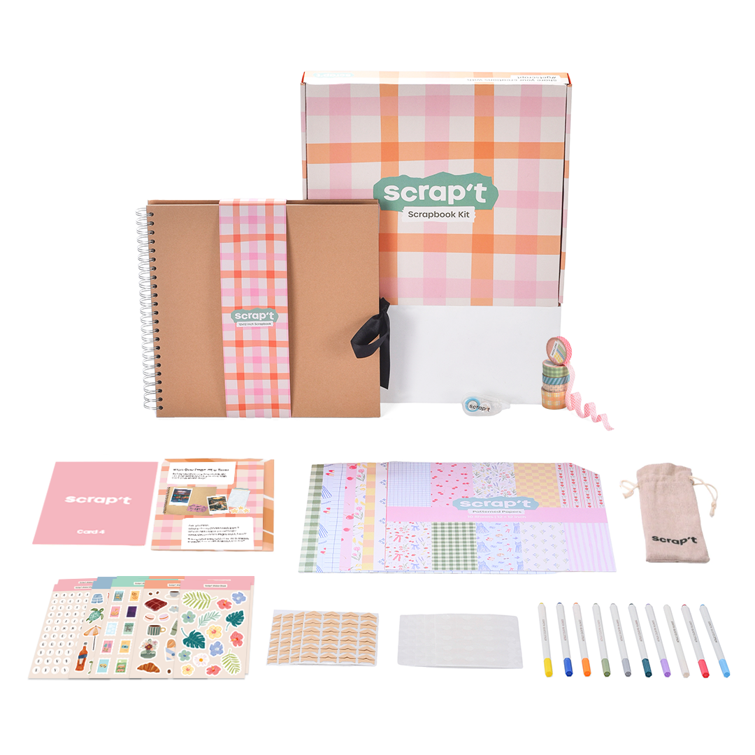 Complete 12 x 12 scrapbook bundle with glue rollers and corner puncher